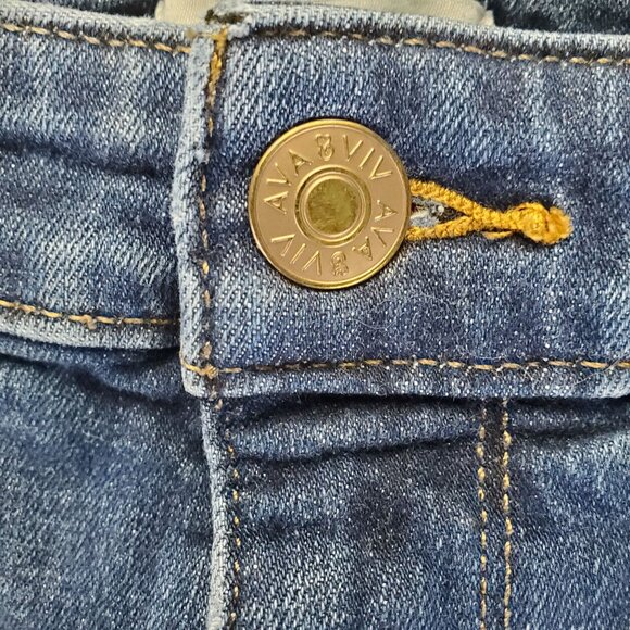 Ava & Viv Jeans Womens 26 Plus Blue High Rise Flare Stretch Denim - Picture 9 of 12